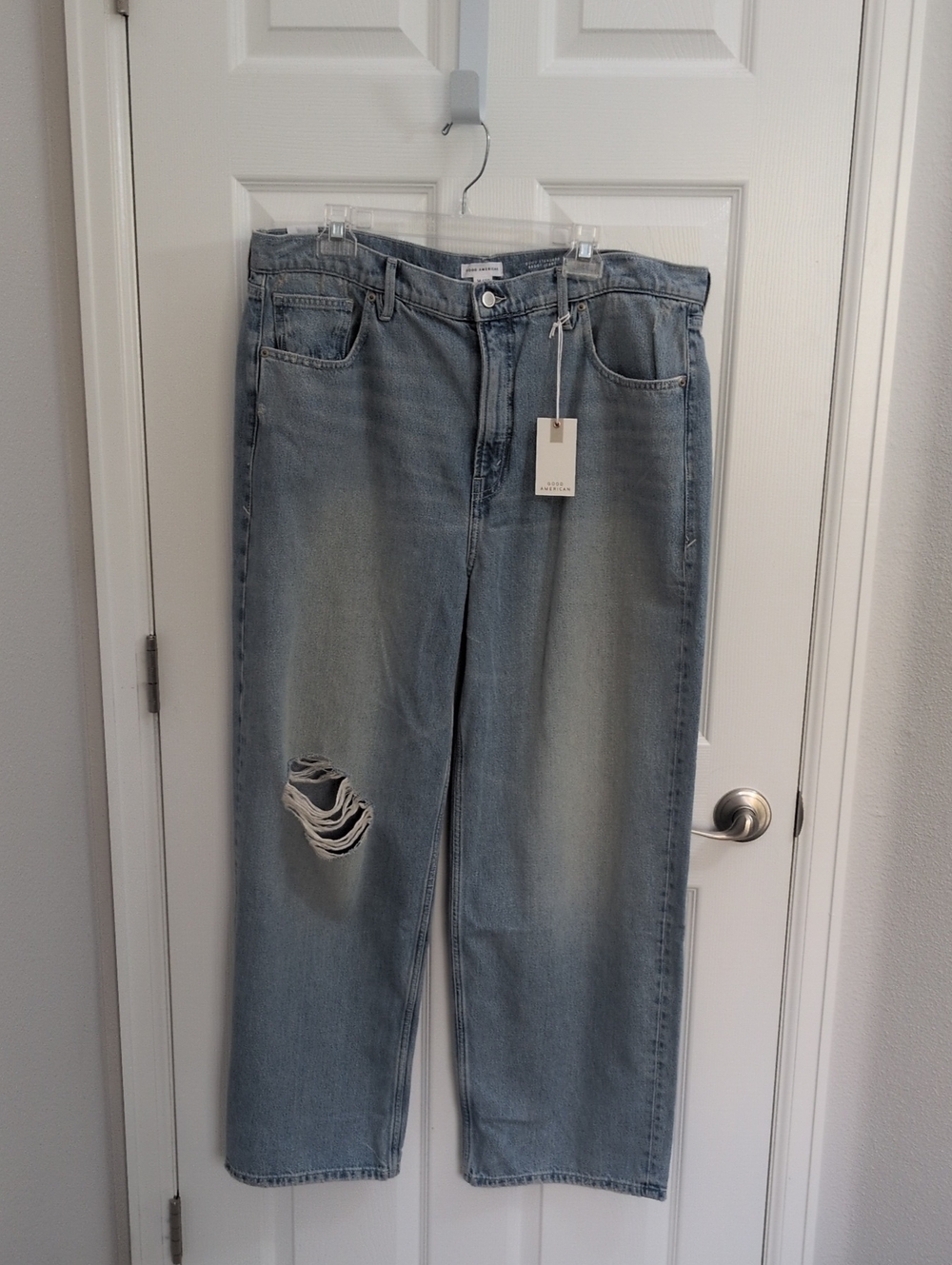 NWT Good American Good Standard Low Rise Baggy Jeans - 14